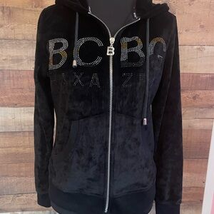 BCBG Black Studded Velour Jacket